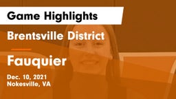 Brentsville District  vs Fauquier  Game Highlights - Dec. 10, 2021