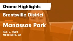 Brentsville District  vs Manassas Park  Game Highlights - Feb. 3, 2022