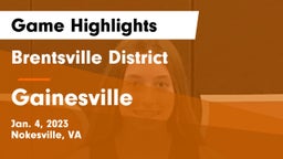 Brentsville District  vs Gainesville  Game Highlights - Jan. 4, 2023