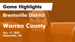 Brentsville District  vs Warren County  Game Highlights - Jan. 17, 2023