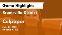 Brentsville District  vs Culpeper Game Highlights - Feb. 21, 2023