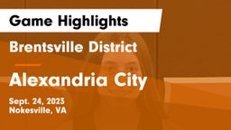 Brentsville District  vs Alexandria City  Game Highlights - Sept. 24, 2023