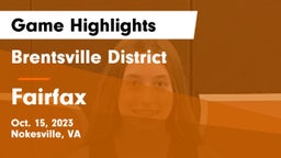 Brentsville District  vs Fairfax  Game Highlights - Oct. 15, 2023