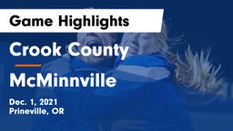 Crook County  vs McMinnville  Game Highlights - Dec. 1, 2021