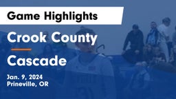 Crook County  vs Cascade  Game Highlights - Jan. 9, 2024