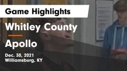 Whitley County  vs Apollo  Game Highlights - Dec. 30, 2021