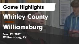 Whitley County  vs Williamsburg   Game Highlights - Jan. 19, 2022