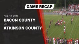 Recap: Bacon County  vs. Atkinson County  2016