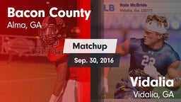 Matchup: Bacon County High vs. Vidalia  2016