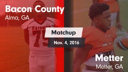Matchup: Bacon County High vs. Metter  2016