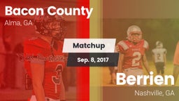 Matchup: Bacon County High vs. Berrien  2017