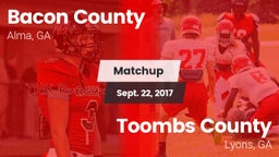 Matchup: Bacon County High vs. Toombs County  2017