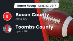 Recap: Bacon County  vs. Toombs County  2017