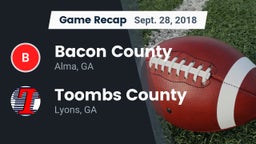 Recap: Bacon County  vs. Toombs County  2018