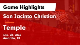 San Jacinto Christian  vs Temple  Game Highlights - Jan. 28, 2023