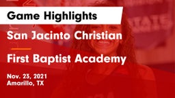 San Jacinto Christian  vs First Baptist Academy Game Highlights - Nov. 23, 2021