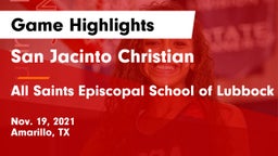 San Jacinto Christian  vs All Saints Episcopal School of Lubbock Game Highlights - Nov. 19, 2021