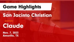 San Jacinto Christian  vs Claude  Game Highlights - Nov. 7, 2023