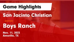 San Jacinto Christian  vs Boys Ranch  Game Highlights - Nov. 11, 2023