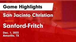 San Jacinto Christian  vs Sanford-Fritch  Game Highlights - Dec. 1, 2023