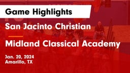 San Jacinto Christian  vs Midland Classical Academy Game Highlights - Jan. 20, 2024