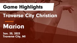 Traverse City Christian  vs Marion   Game Highlights - Jan. 20, 2023
