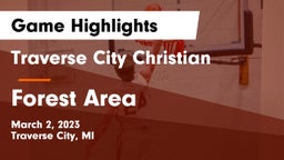 Traverse City Christian  vs Forest Area  Game Highlights - March 2, 2023