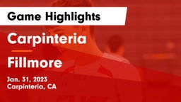 Carpinteria  vs Fillmore  Game Highlights - Jan. 31, 2023