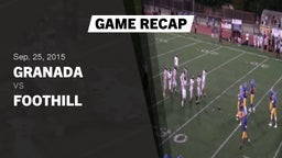 Recap: Granada  vs. Foothill  2015