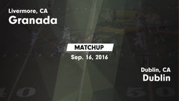 Matchup: Granada  vs. Dublin  2016