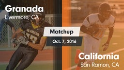 Matchup: Granada  vs. California  2016