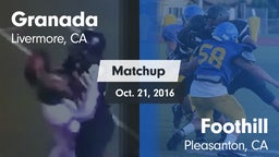 Matchup: Granada  vs. Foothill  2016