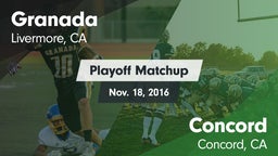 Matchup: Granada  vs. Concord  2016