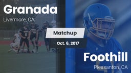 Matchup: Granada  vs. Foothill  2017