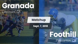 Matchup: Granada  vs. Foothill  2018