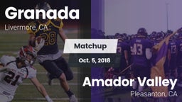Matchup: Granada  vs. Amador Valley  2018