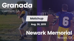 Matchup: Granada  vs. Newark Memorial  2019