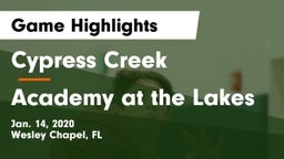 Cypress Creek  vs Academy at the Lakes Game Highlights - Jan. 14, 2020