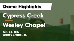 Cypress Creek  vs Wesley Chapel Game Highlights - Jan. 24, 2020
