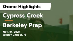 Cypress Creek  vs Berkeley Prep  Game Highlights - Nov. 24, 2020