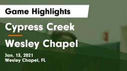 Cypress Creek  vs Wesley Chapel  Game Highlights - Jan. 13, 2021