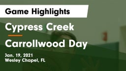 Cypress Creek  vs Carrollwood Day  Game Highlights - Jan. 19, 2021