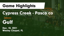 Cypress Creek  - Pasco co vs Gulf Game Highlights - Dec. 10, 2021