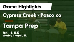 Cypress Creek  - Pasco co vs Tampa Prep Game Highlights - Jan. 18, 2022