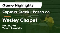 Cypress Creek  - Pasco co vs Wesley Chapel  Game Highlights - Dec. 21, 2022