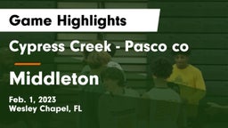 Cypress Creek  - Pasco co vs Middleton Game Highlights - Feb. 1, 2023