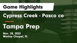 Cypress Creek  - Pasco co vs Tampa Prep Game Highlights - Nov. 28, 2023
