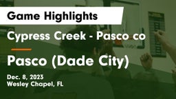 Cypress Creek  - Pasco co vs Pasco  (Dade City) Game Highlights - Dec. 8, 2023