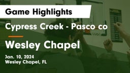 Cypress Creek  - Pasco co vs Wesley Chapel  Game Highlights - Jan. 10, 2024