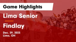 Lima Senior  vs Findlay  Game Highlights - Dec. 29, 2023